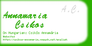 annamaria csikos business card